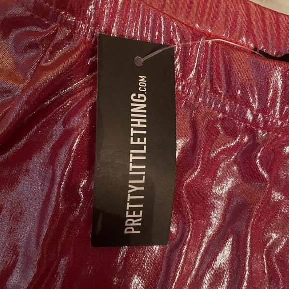 Pretty Little Thing Micro Mini Pink Metallic Mini Skirt - NWT - Picture 9 of 14